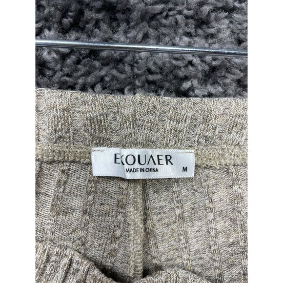 Lot of 3 Ekouaer Two Piece Pajama Set Women M Ribbed Crop Top & Sleepwear Shorts - Picture 8 of 16